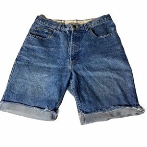 Vintage coca cola denim jean shorts long Jorts